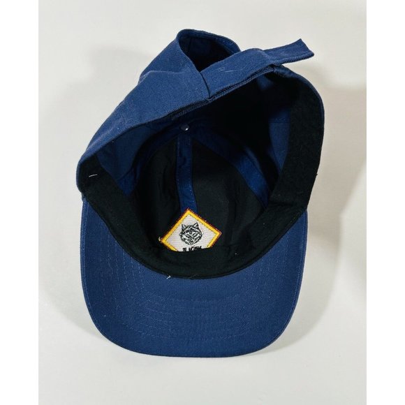 Wolves Cub Scout Hat Cap Yellow Blue Adjustable Boy Scouts Vintage BSA Size S/M - Picture 9 of 10
